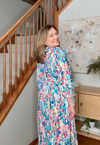 Pop of Paradise Turquoise Maxi Dress