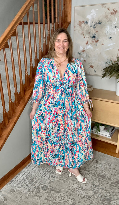 Pop of Paradise Turquoise Maxi Dress