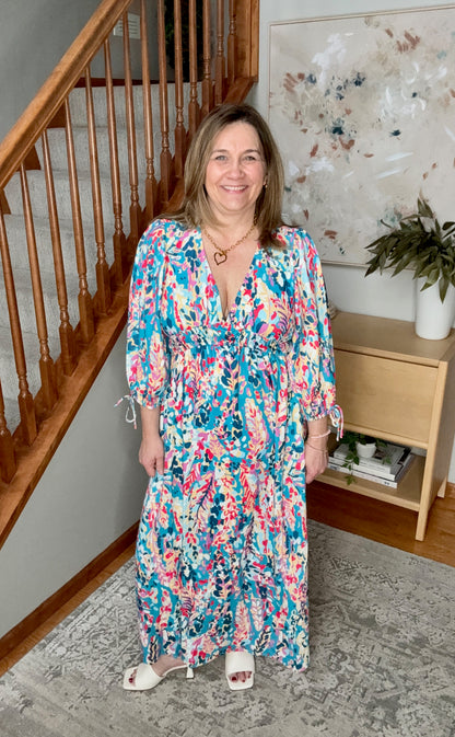 Pop of Paradise Turquoise Maxi Dress