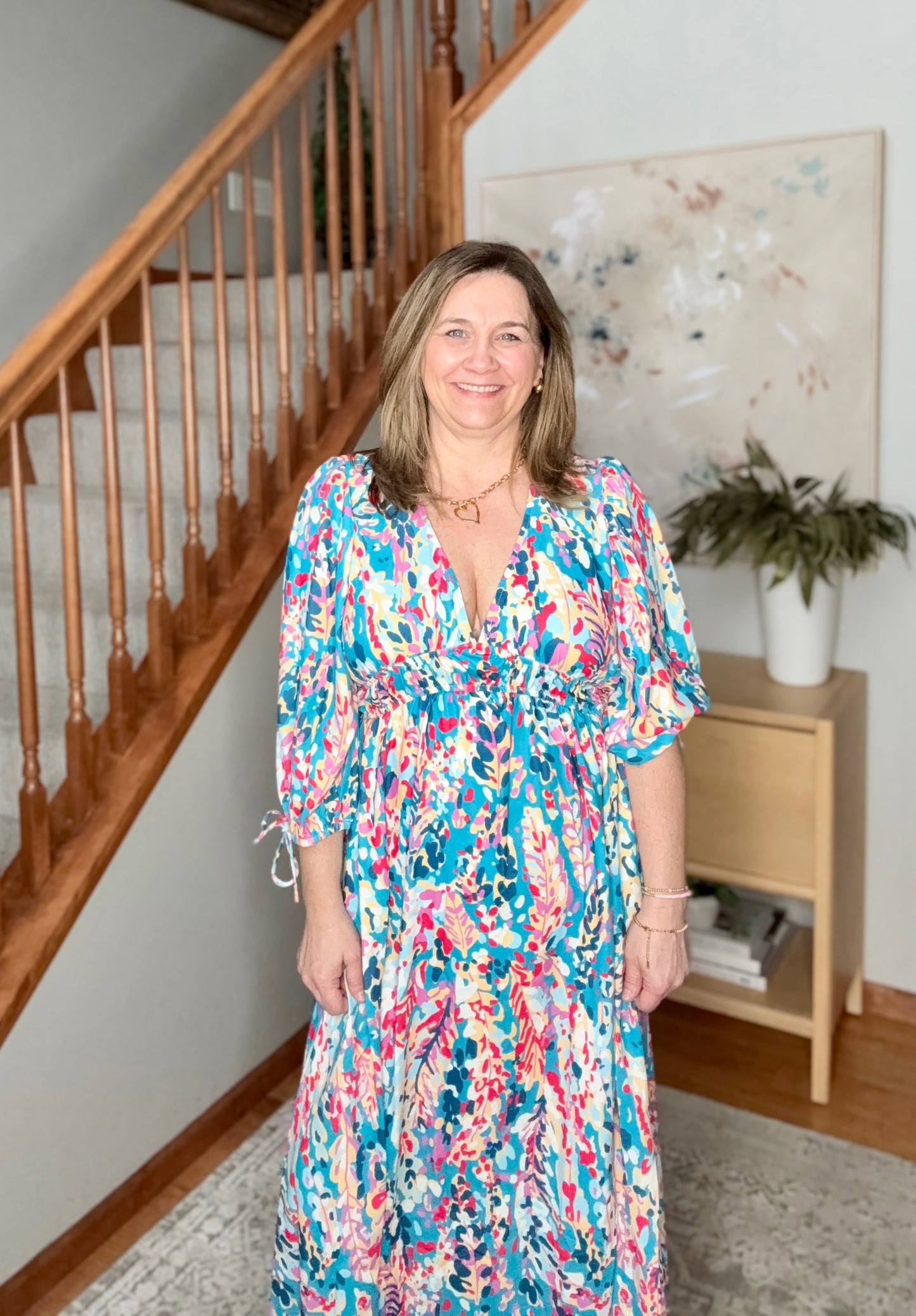 Pop of Paradise Turquoise Maxi Dress