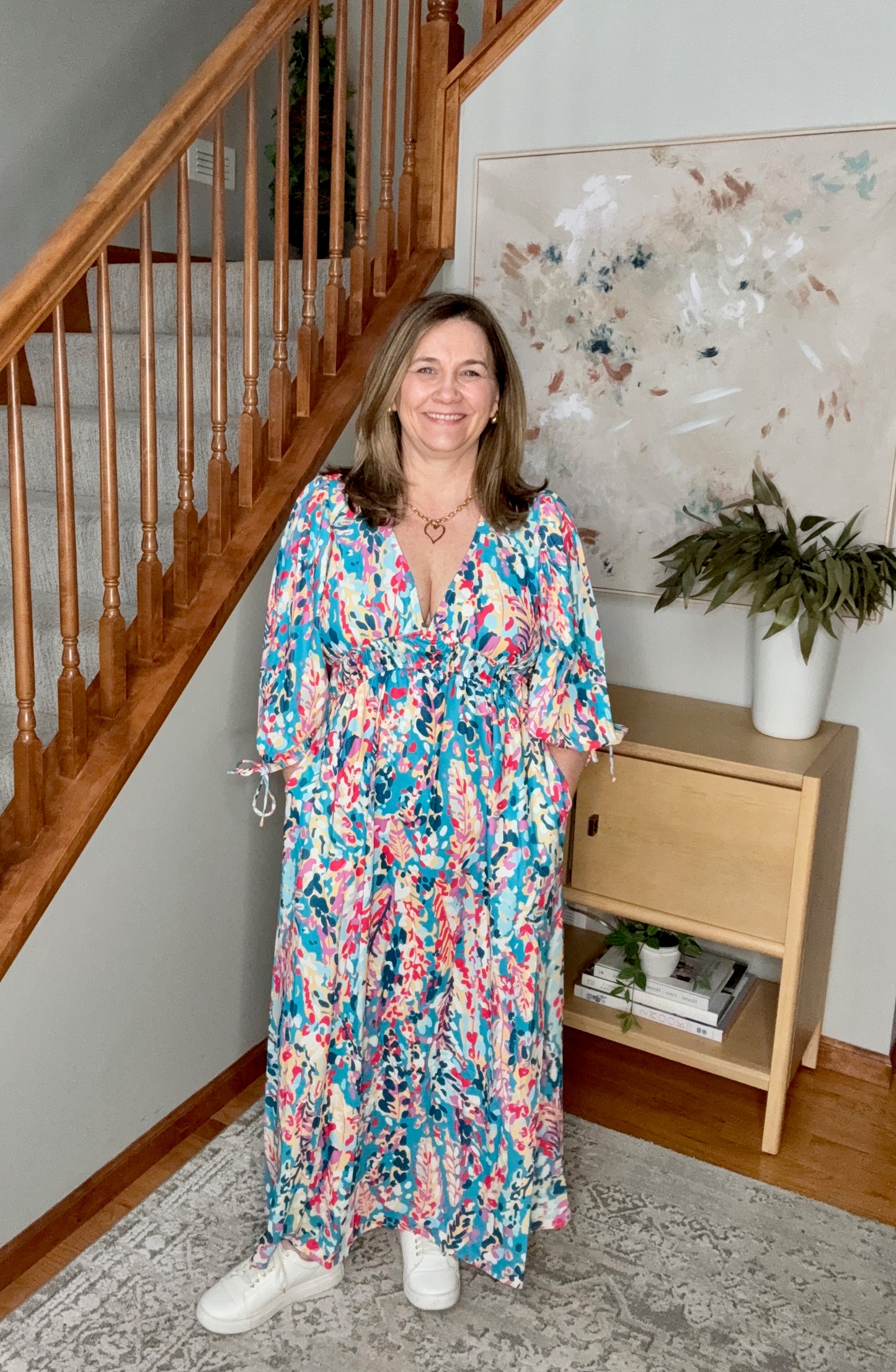 Pop of Paradise Turquoise Maxi Dress