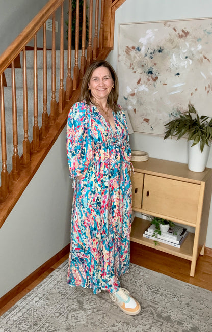 Pop of Paradise Turquoise Maxi Dress