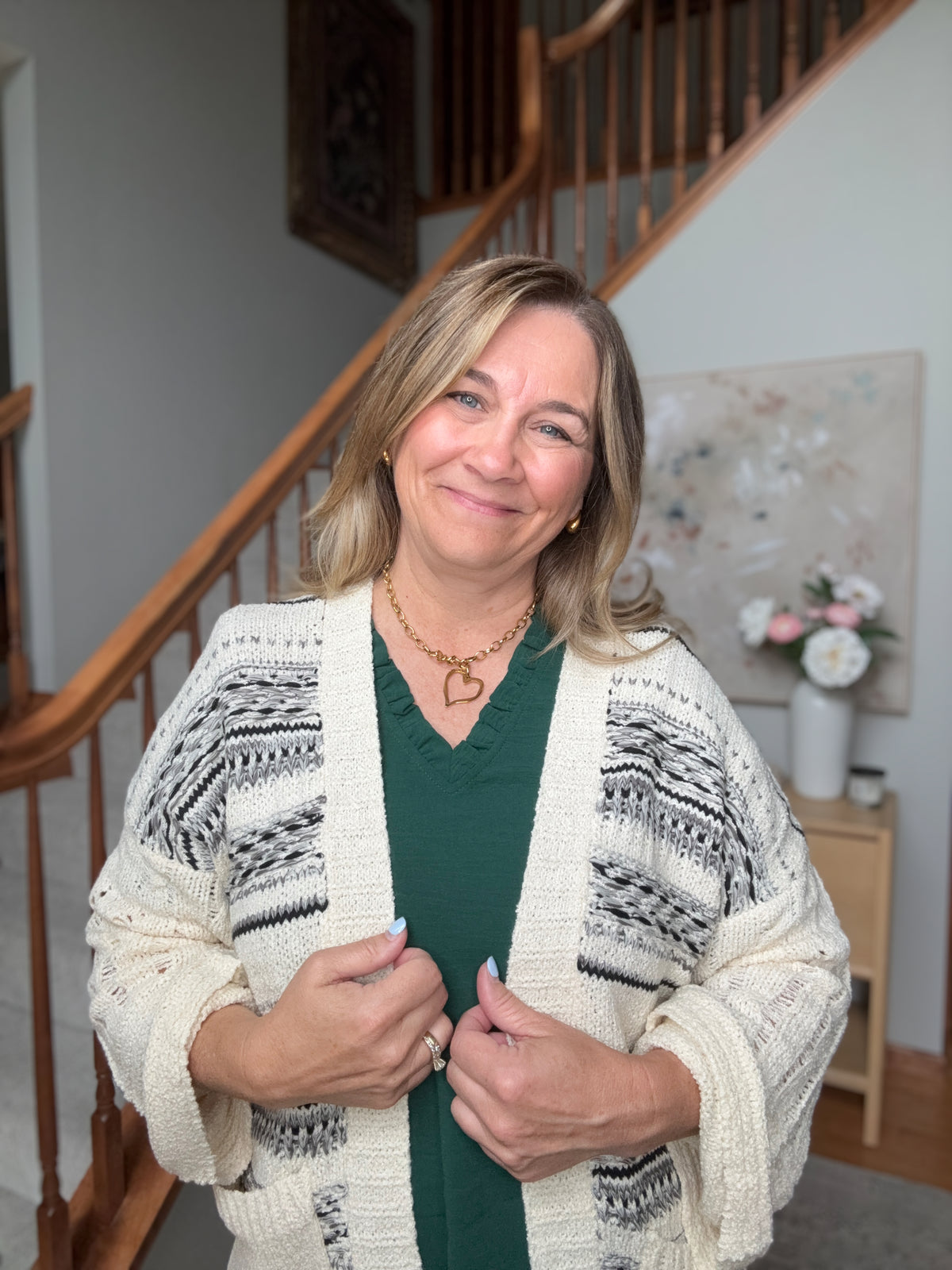 Chilly Cabin Evenings Open Front Cardigan
