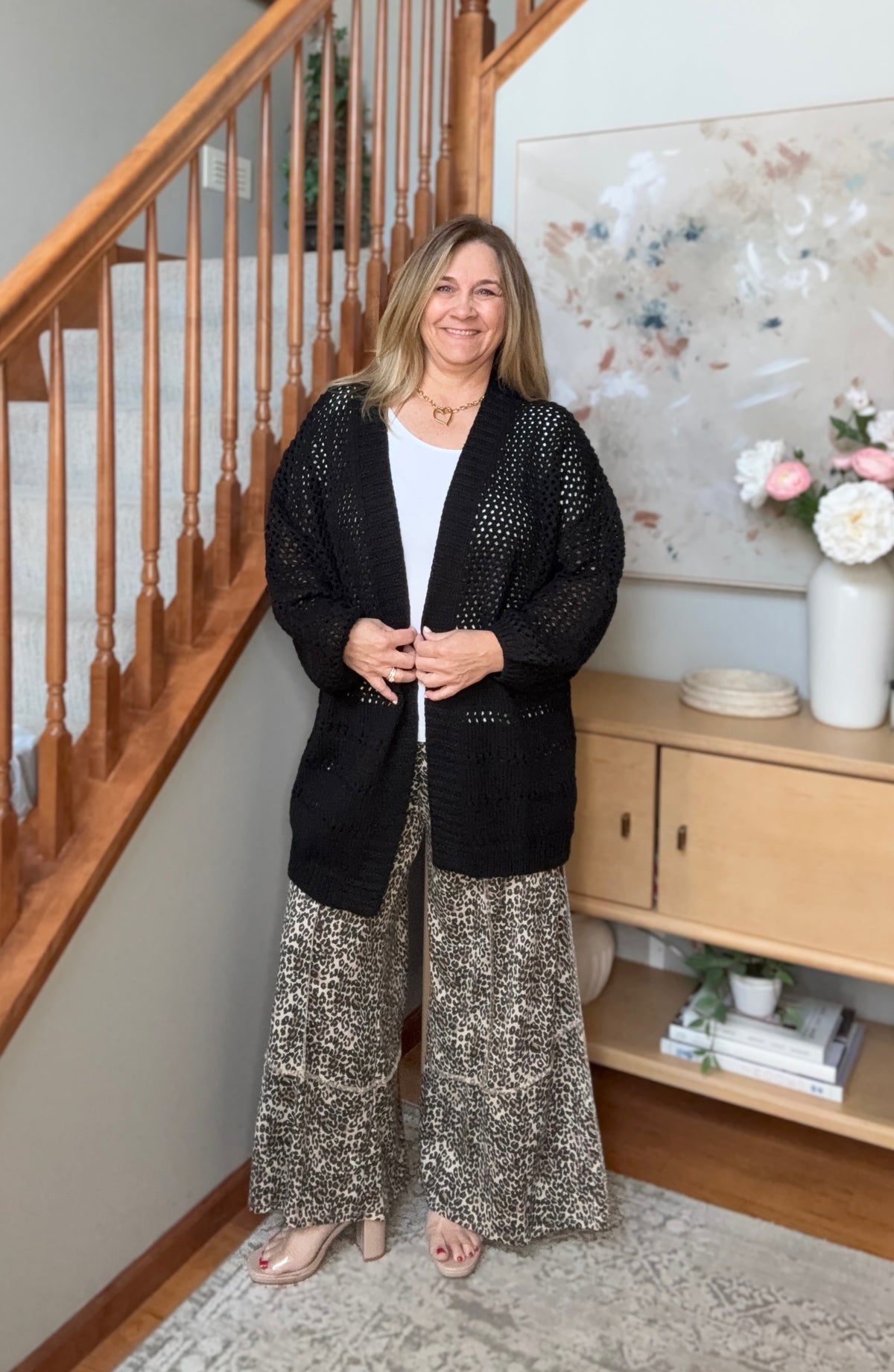 Wild Side Wide Leg Leopard Cargo Pants