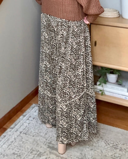 Wild Side Wide Leg Leopard Cargo Pants