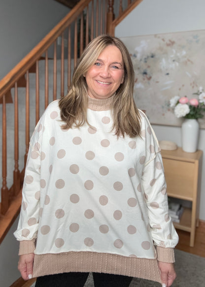 Dotted Daydream Polka Dot Pullover Top