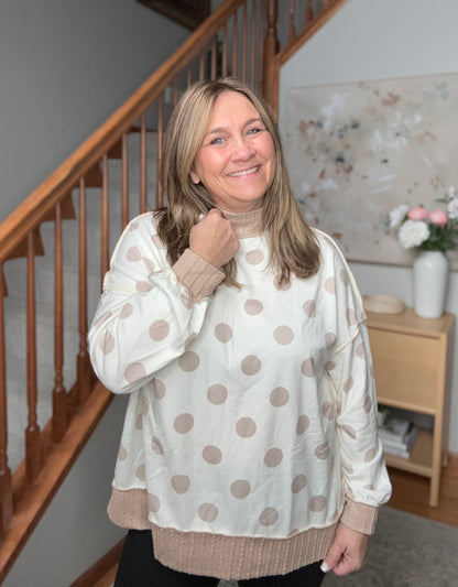 Dotted Daydream Polka Dot Pullover Top