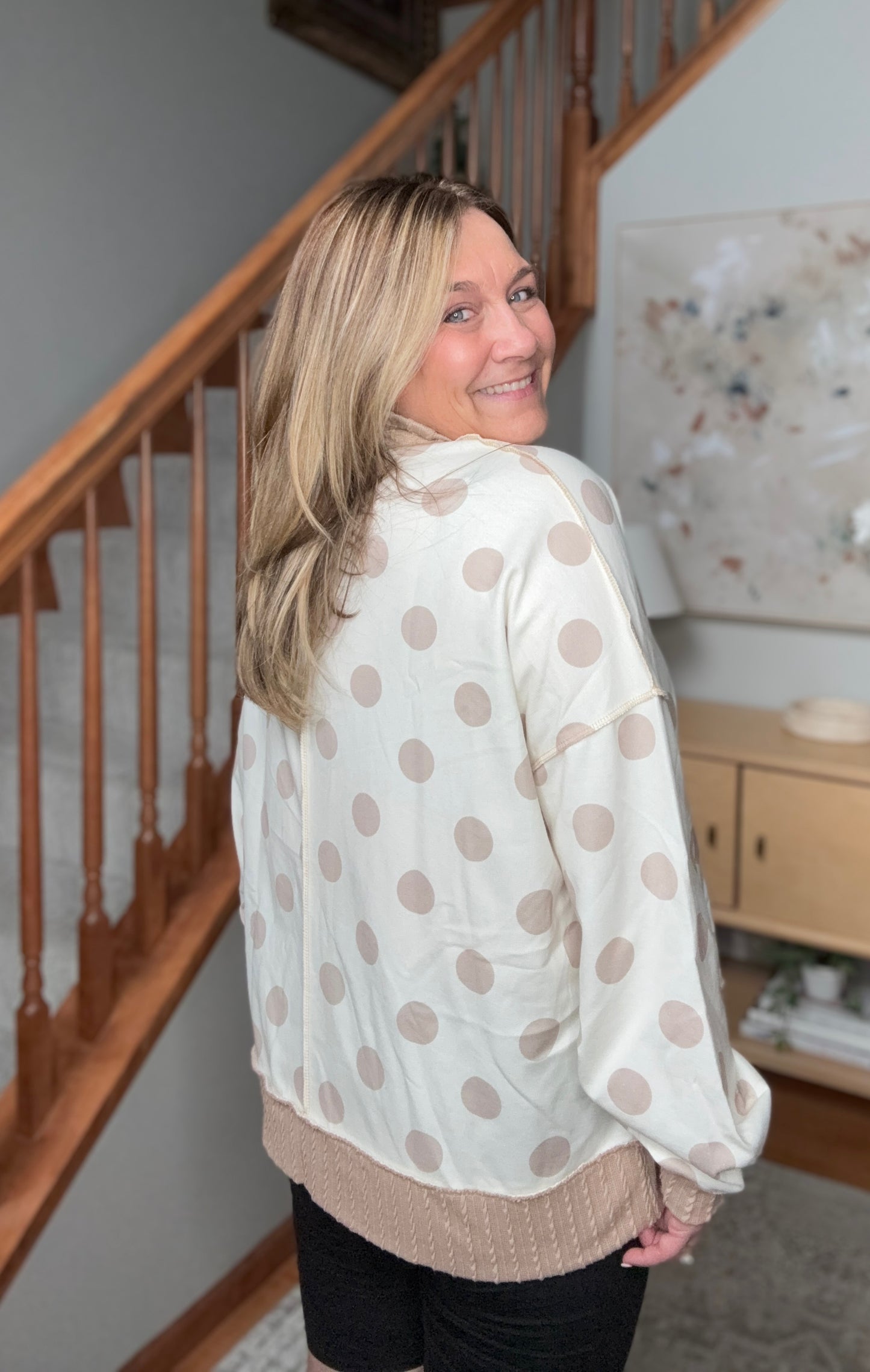 Dotted Daydream Polka Dot Pullover Top