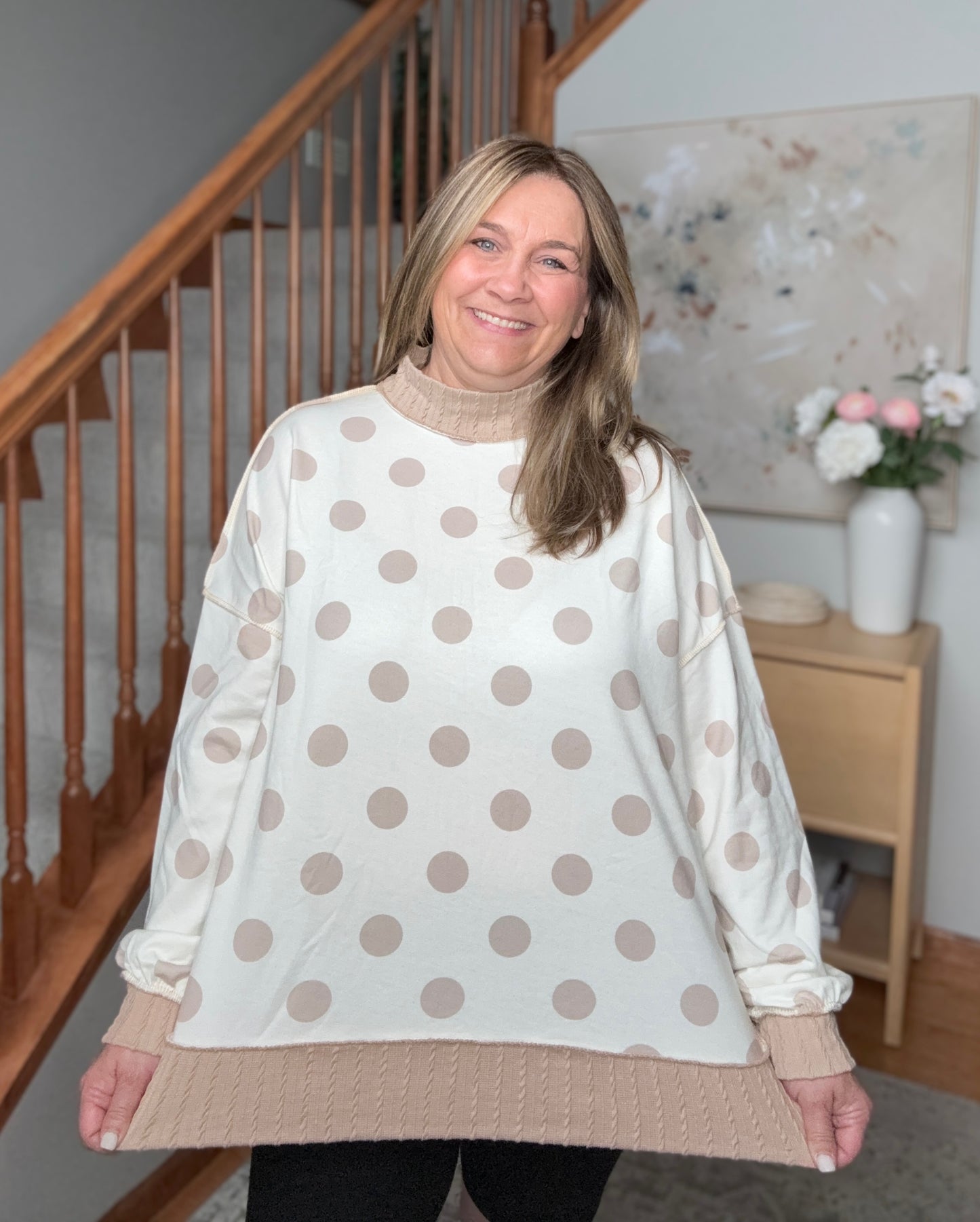 Dotted Daydream Polka Dot Pullover Top