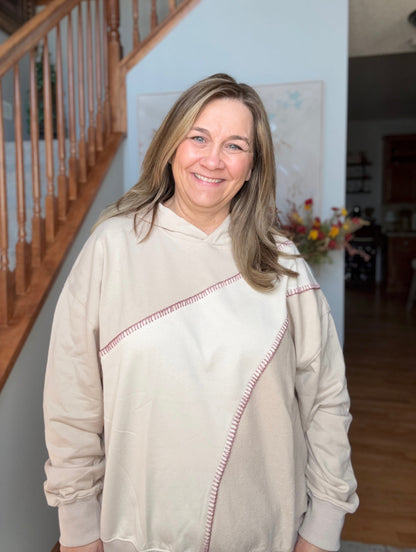 In Stitches Hoodie in Sand