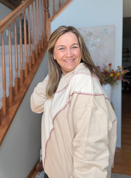 In Stitches Hoodie in Sand