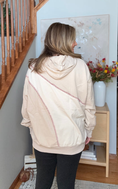 In Stitches Hoodie in Sand