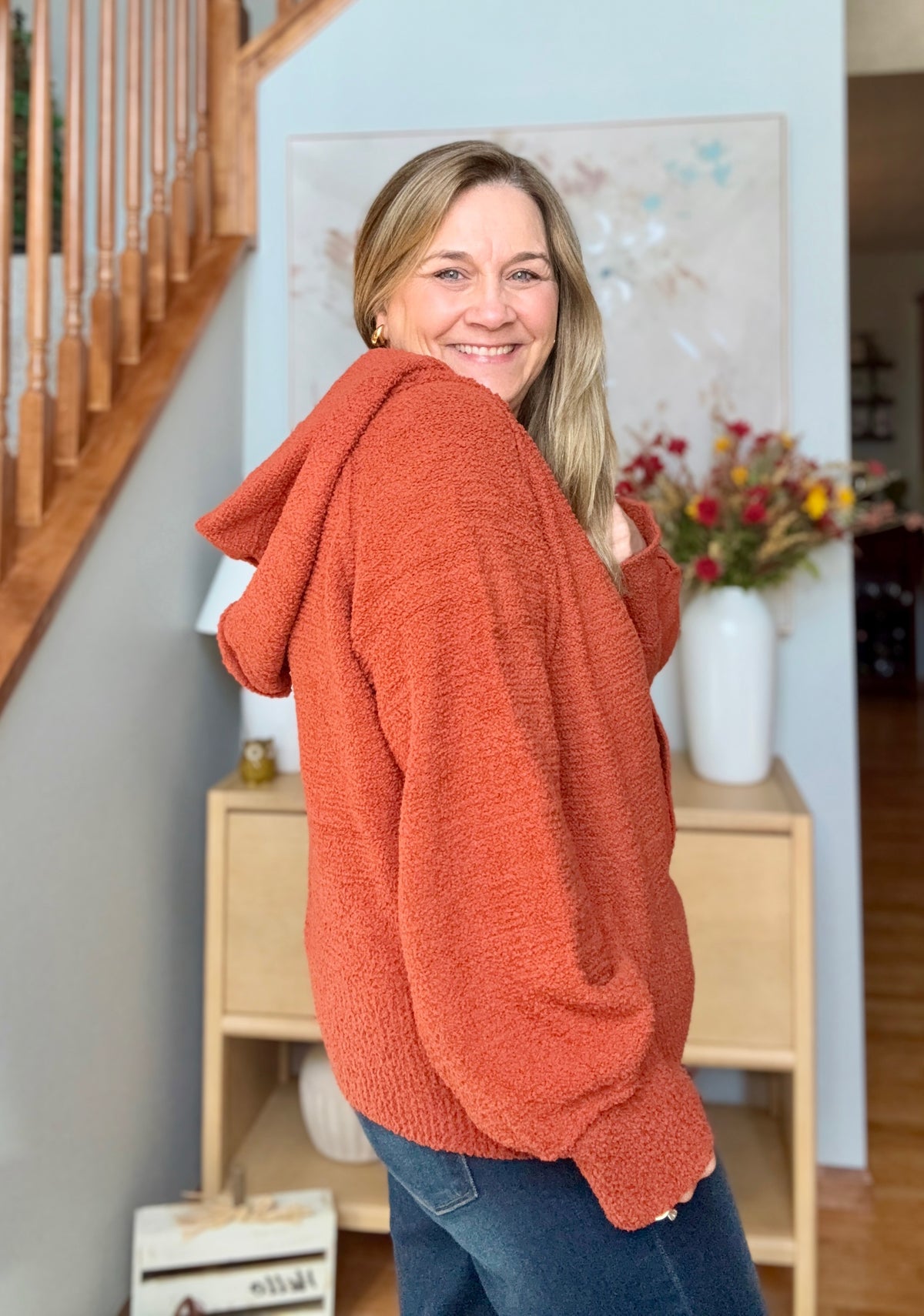 All For Me Henley Hoodie Sweater