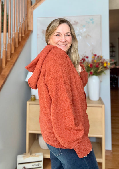 All For Me Henley Hoodie Sweater