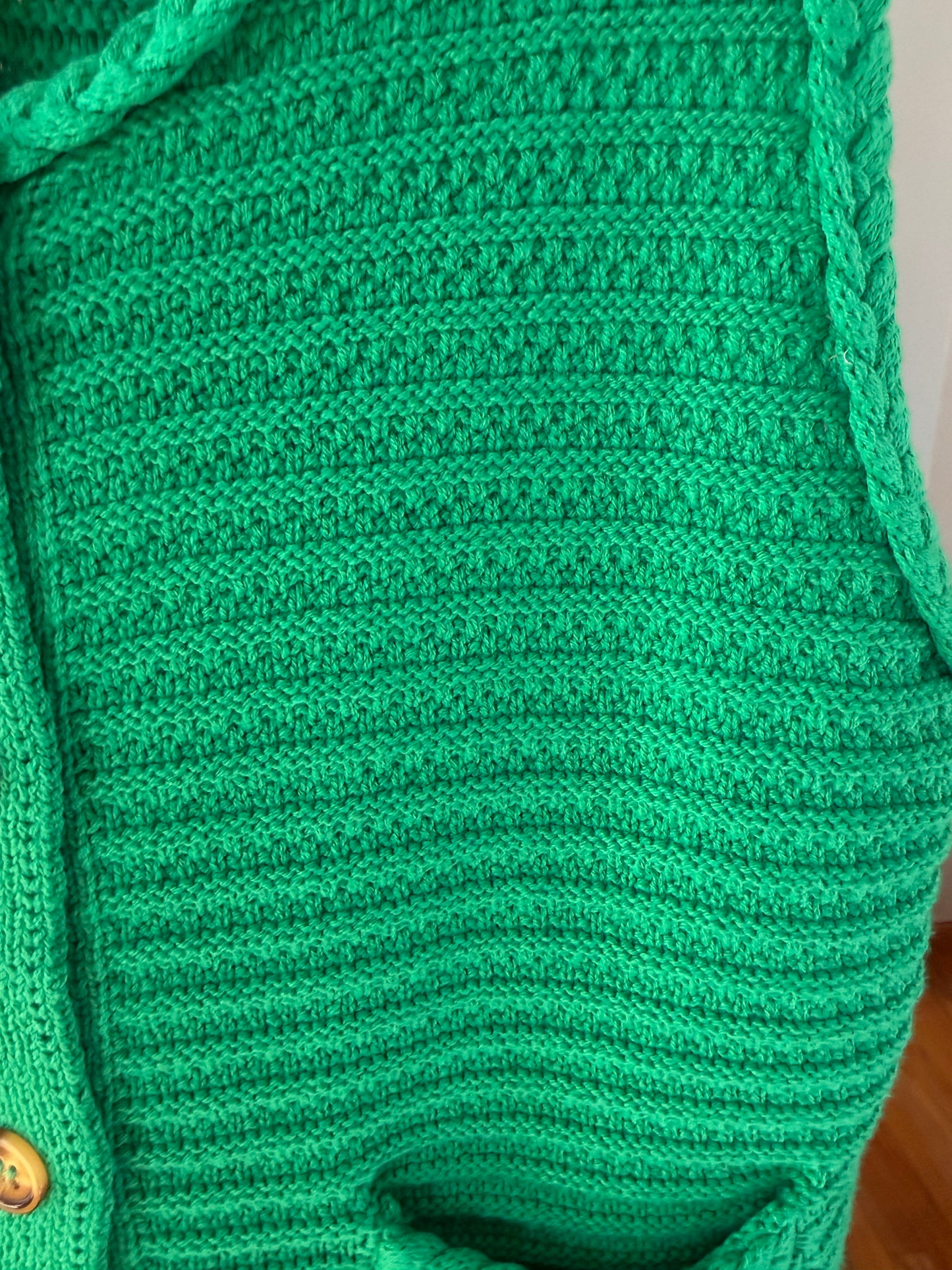 Green With Envy Sleeveless Button Front Sweater Vest