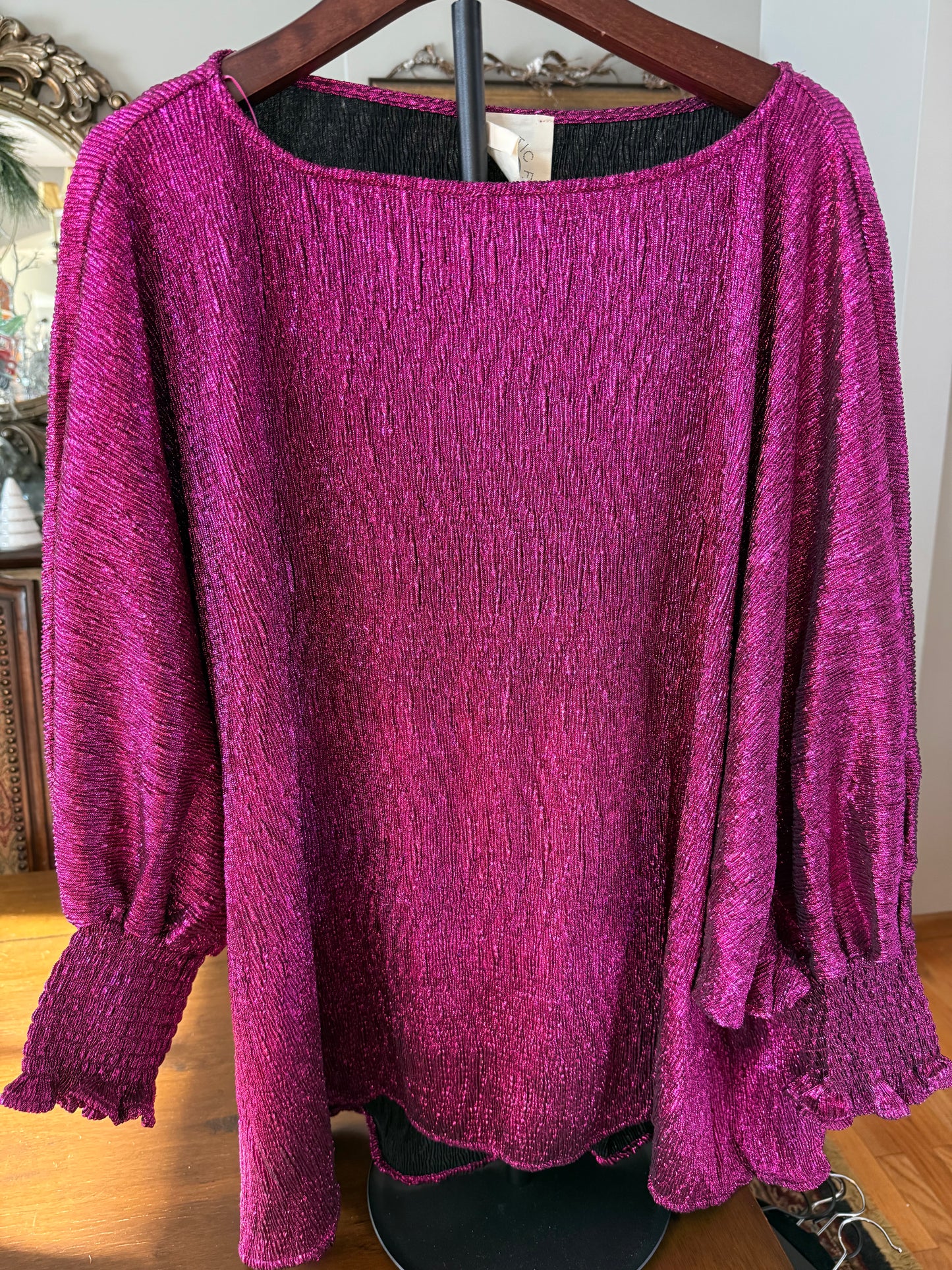 Pretty In Plum Puff Sleeve Blouse