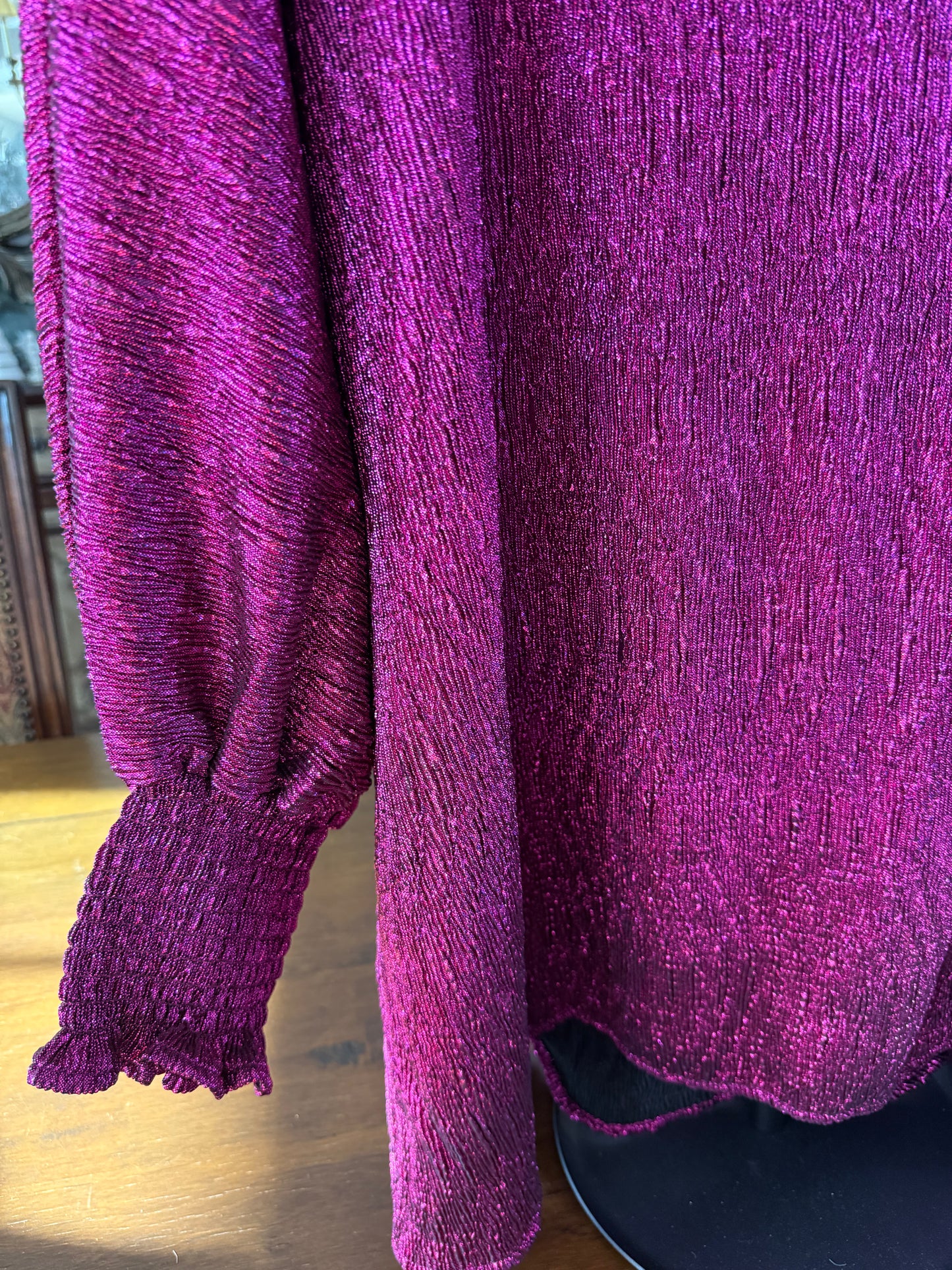 Pretty In Plum Puff Sleeve Blouse