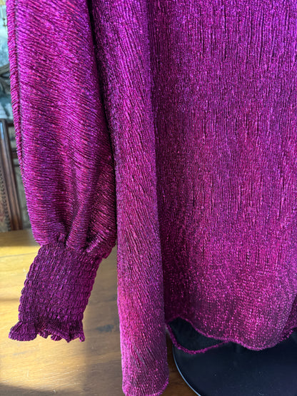 Pretty In Plum Puff Sleeve Blouse