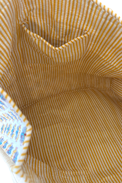 Halsey Yellow Floral Tote Bag