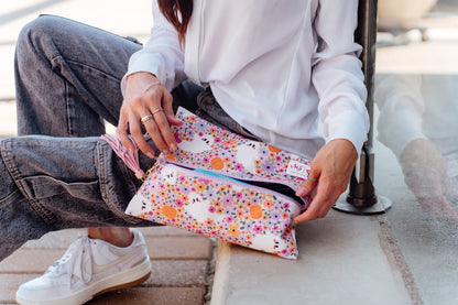 Boo-tiful Blooms Make Up Junkie Zipper Bag
