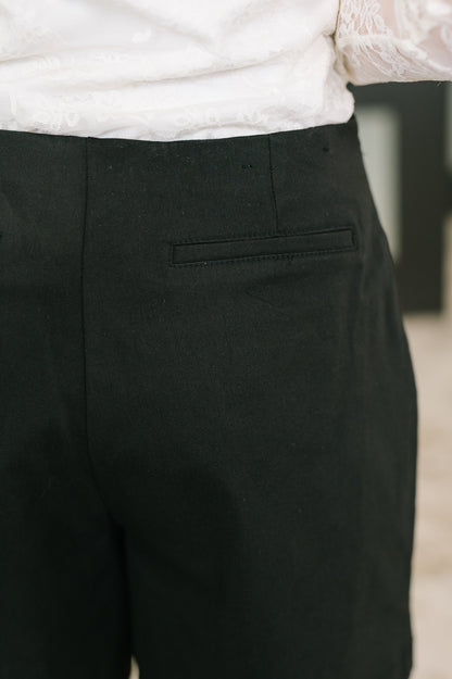Only Pair Faux Wrap Skort in Black