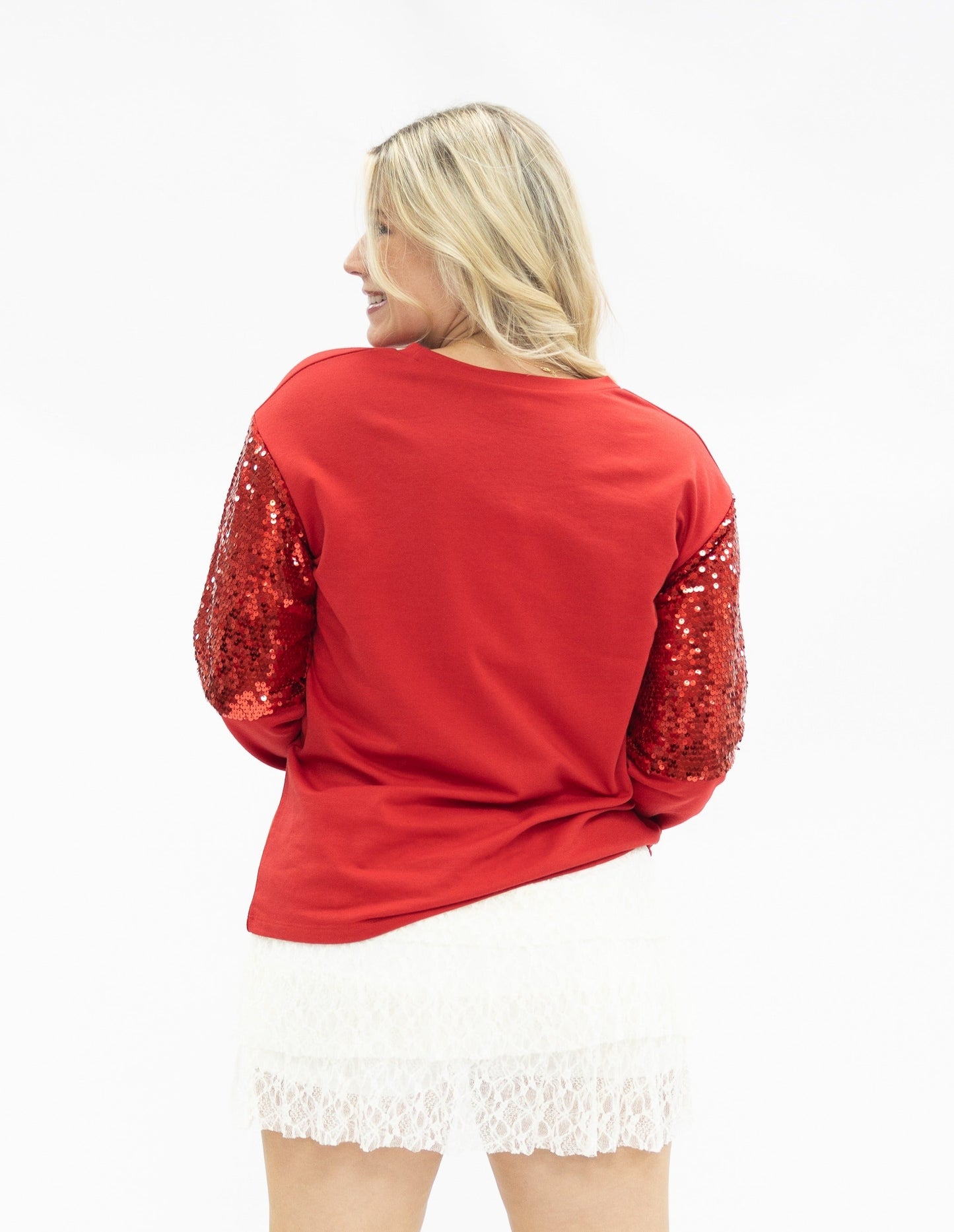 Valentine's Cocktail Sequins Sweatshirt