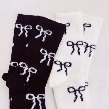 Sassy Bows Fuzzy Socks Set Of 2