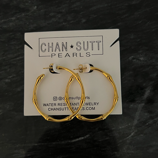 The Bamboo Hoop Earrings