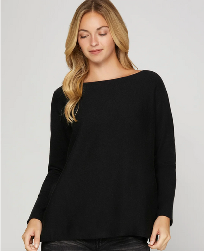 The Timeless Black Long Sleeve Sweater