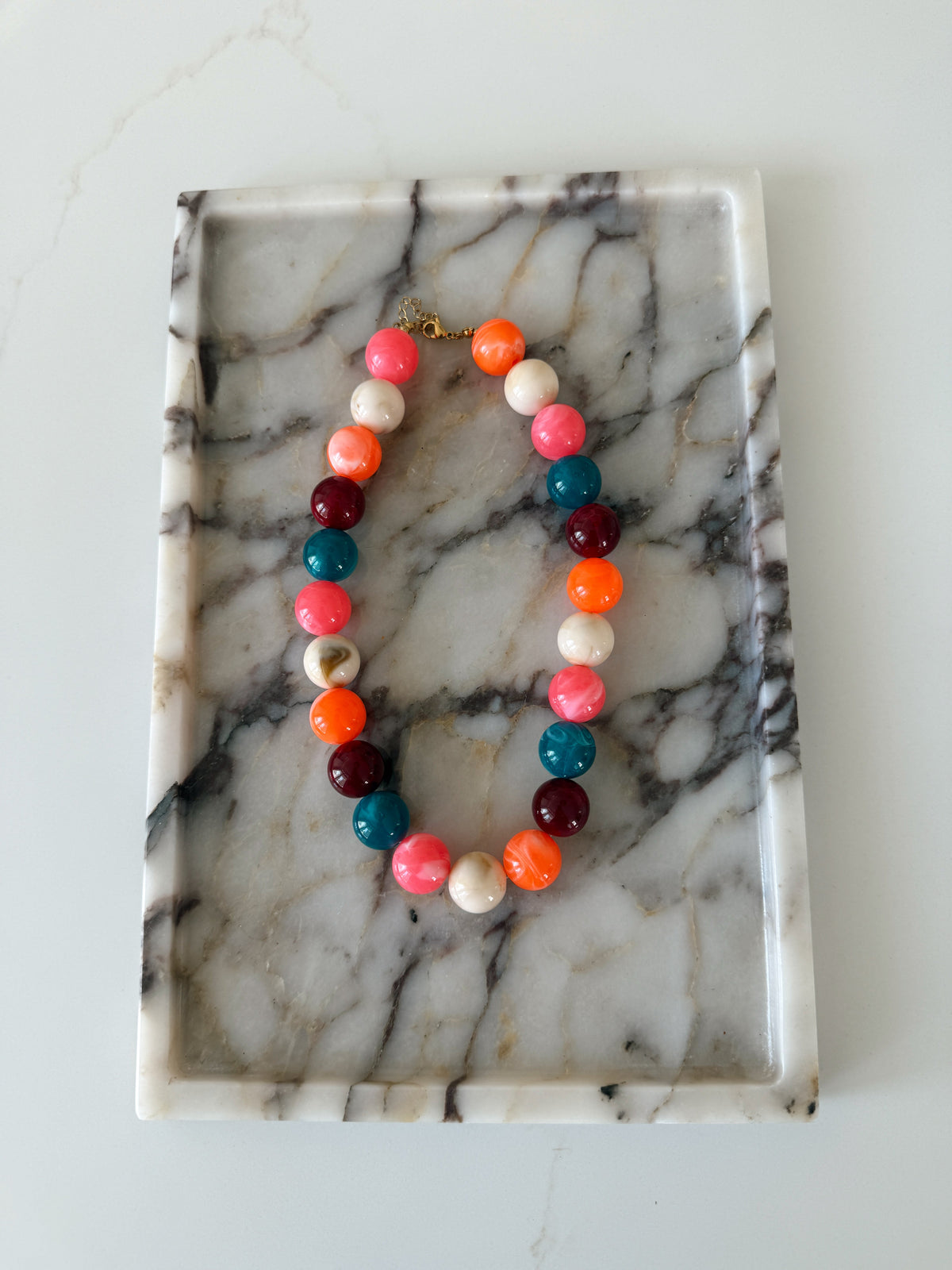 Cameron Large Beaded Fall MultiColored Necklace