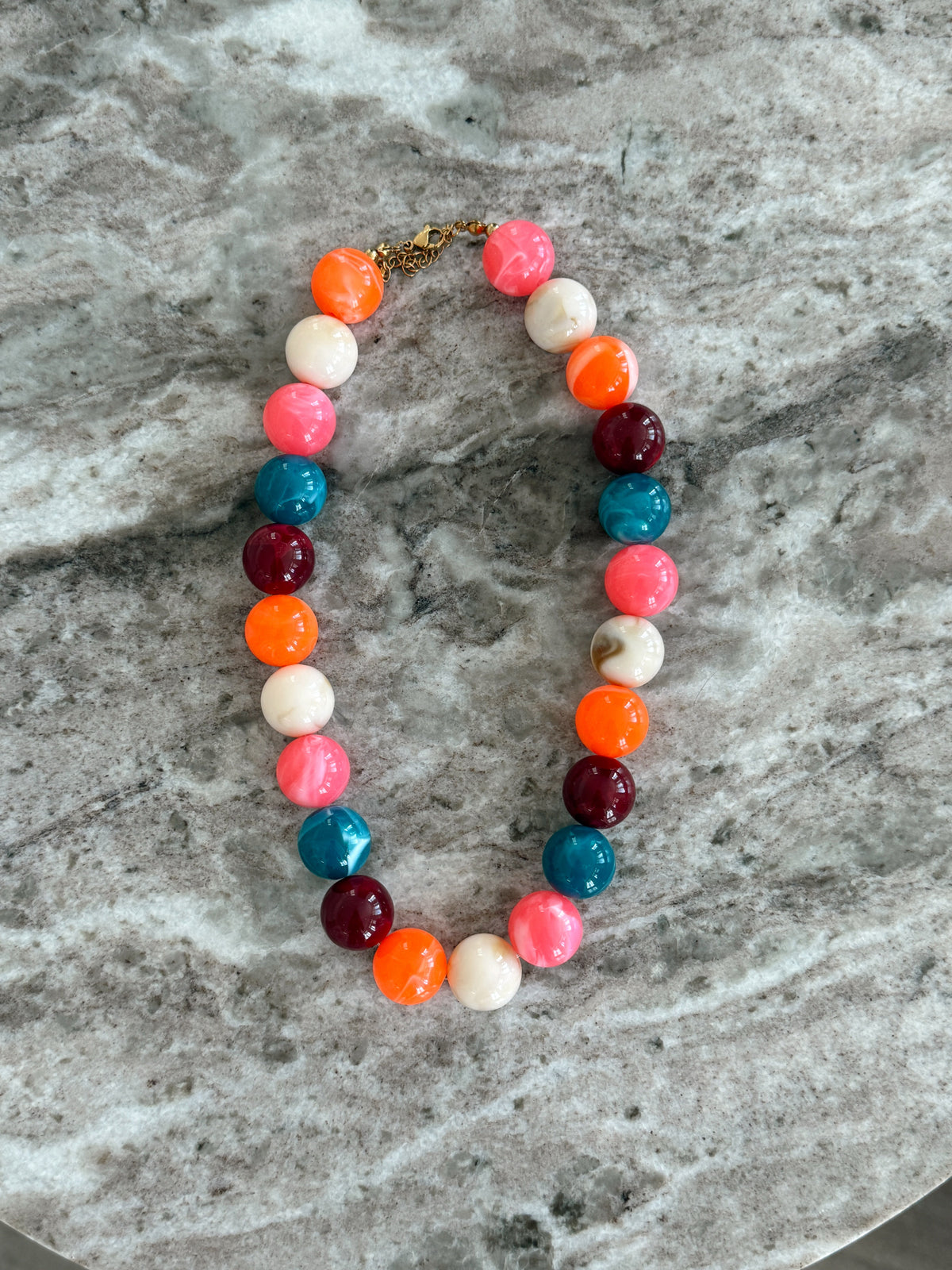 Cameron Large Beaded Fall MultiColored Necklace