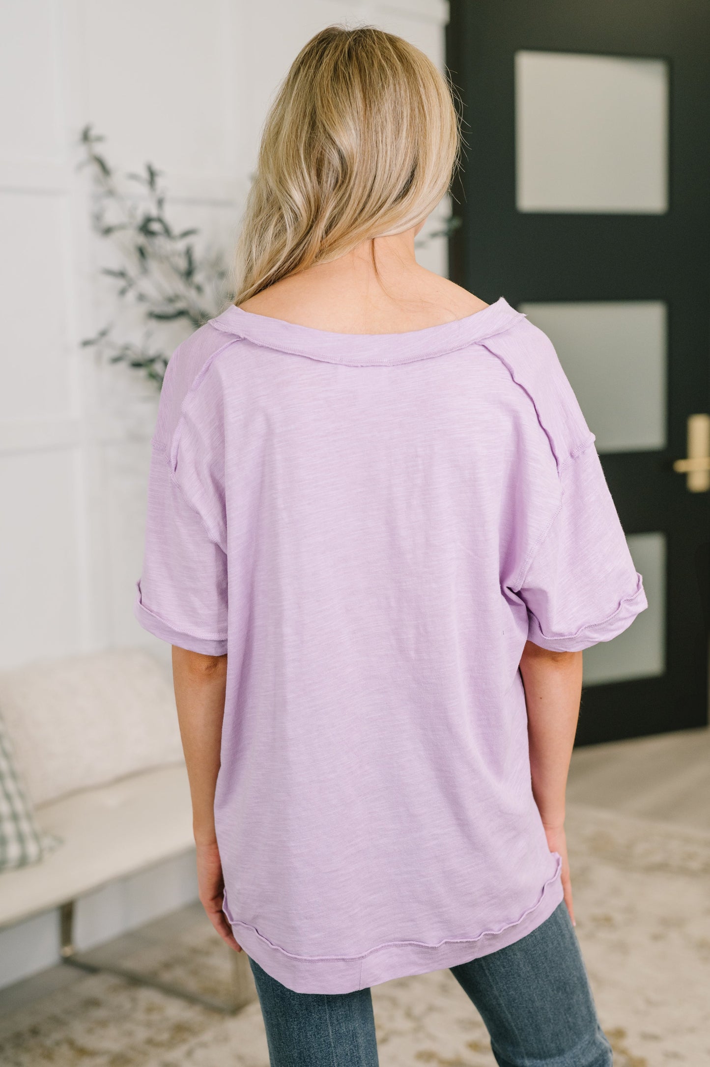 Thanks To You Relaxed Tee in Lilac