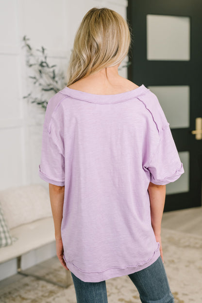 Thanks To You Relaxed Tee in Lilac