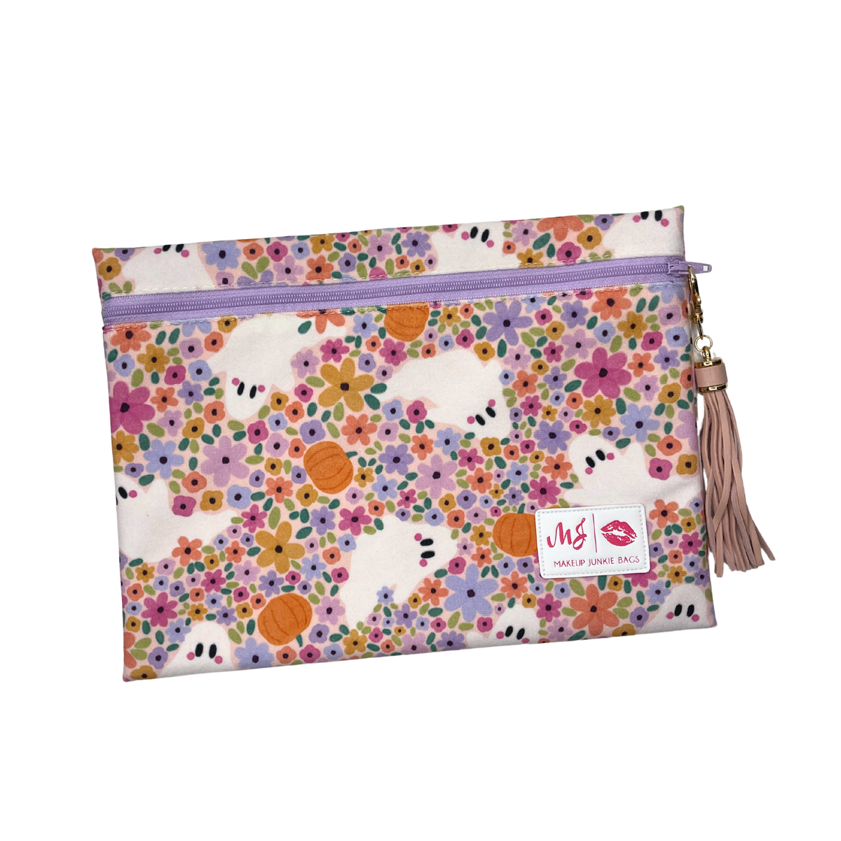 Boo-tiful Blooms Make Up Junkie Zipper Bag