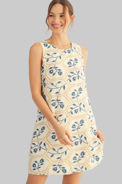 The Bluebell Manor Sleeveless Shift Dress