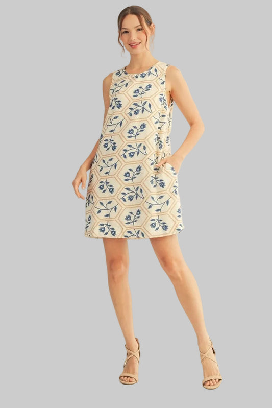 The Bluebell Manor Sleeveless Shift Dress