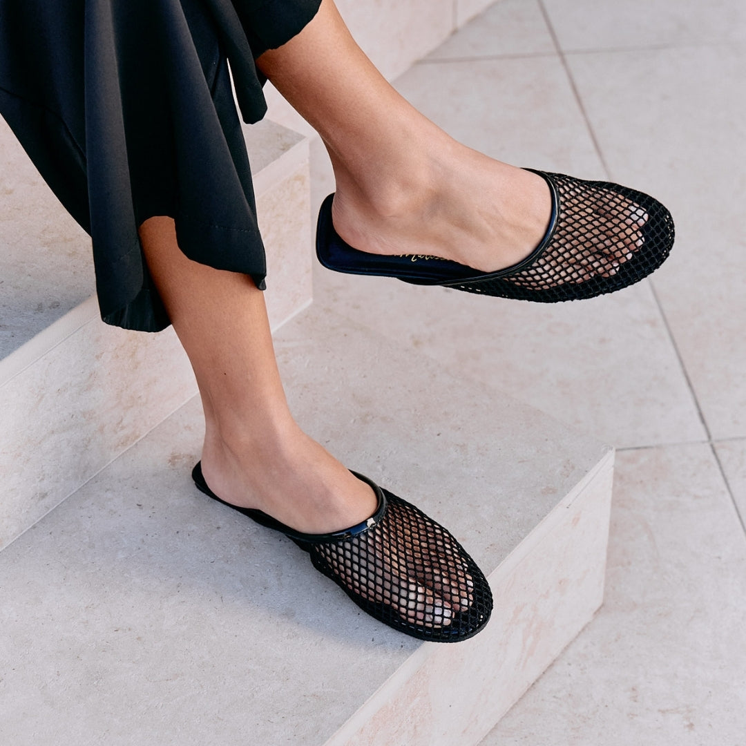 Brooklyn Mesh Mule Flats