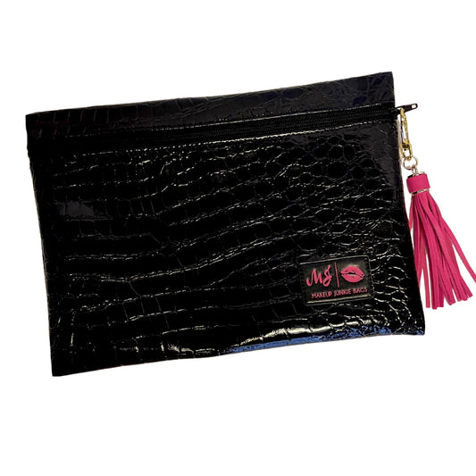 Midnight Gator Make-Up Junkie Bag