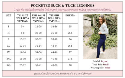 PRE - ORDER Palmer Pocketed Suck & Tuck Leggings - 5/27 - Girl Code Couture