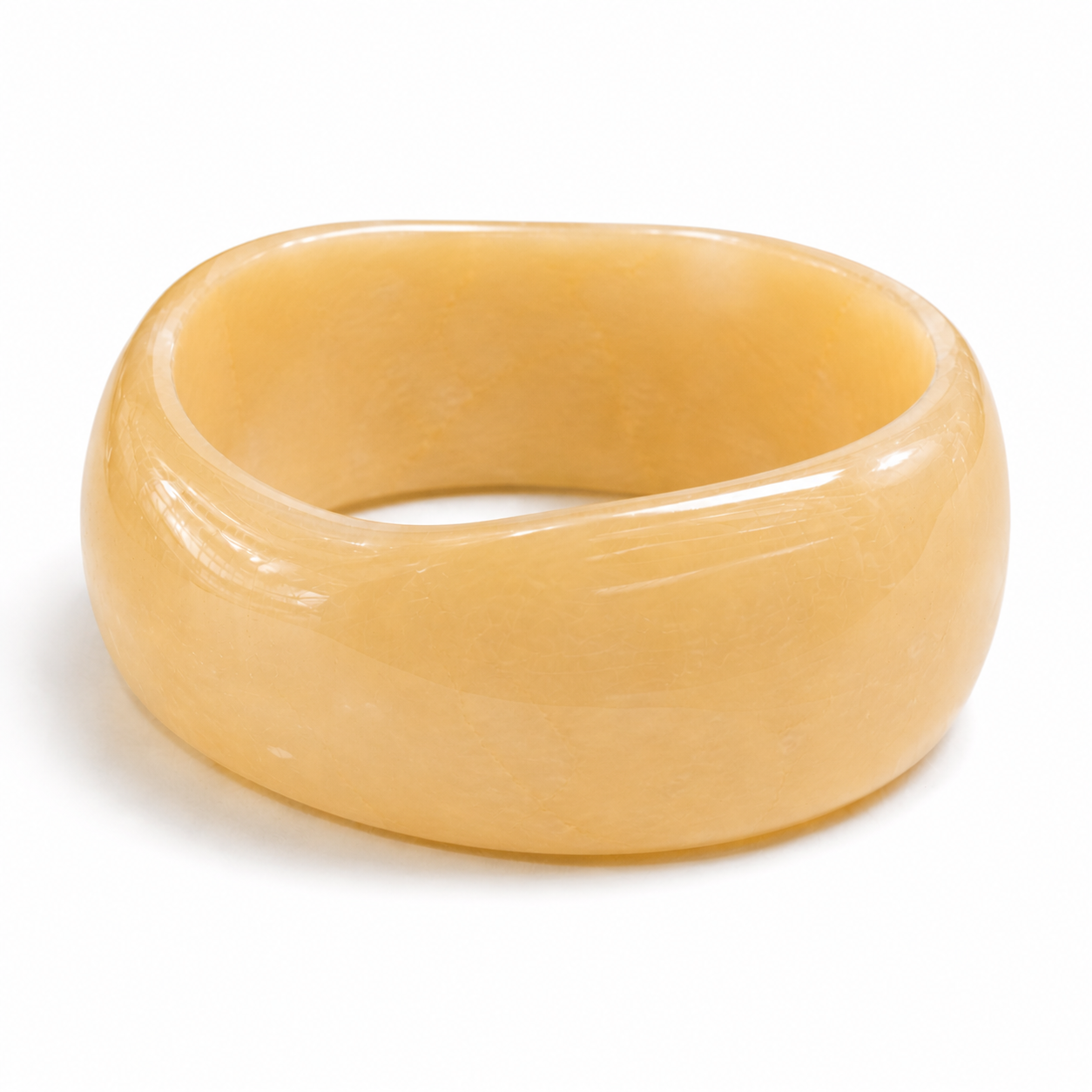 Yellow ring on a white background